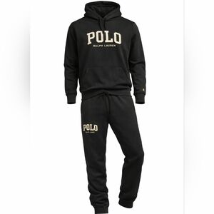 Polo by Ralph Lauren Black Hoodie and Sweatpants Set